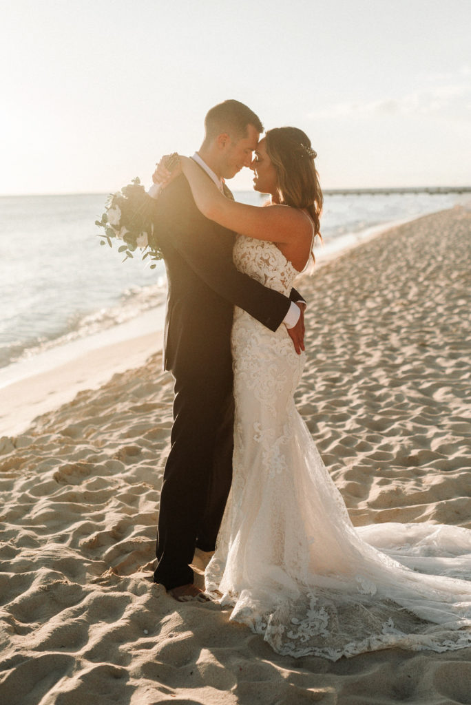bride and groom at destination Dominican beach wedding