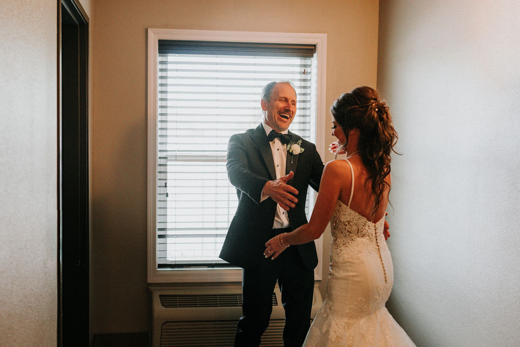 First Look with Bride's Dad